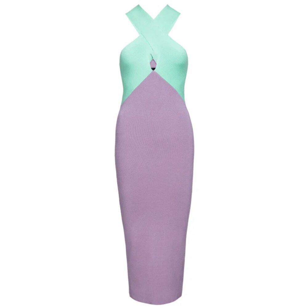 Le Superbe Dragon Fruit Dress in Green/Purple NWT Size XS
